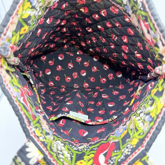 Vera Bradley Poppy Fields Floral Quilted Toggle Tote Purse 13"H x 14"W x 4”D - Picture 10 of 13